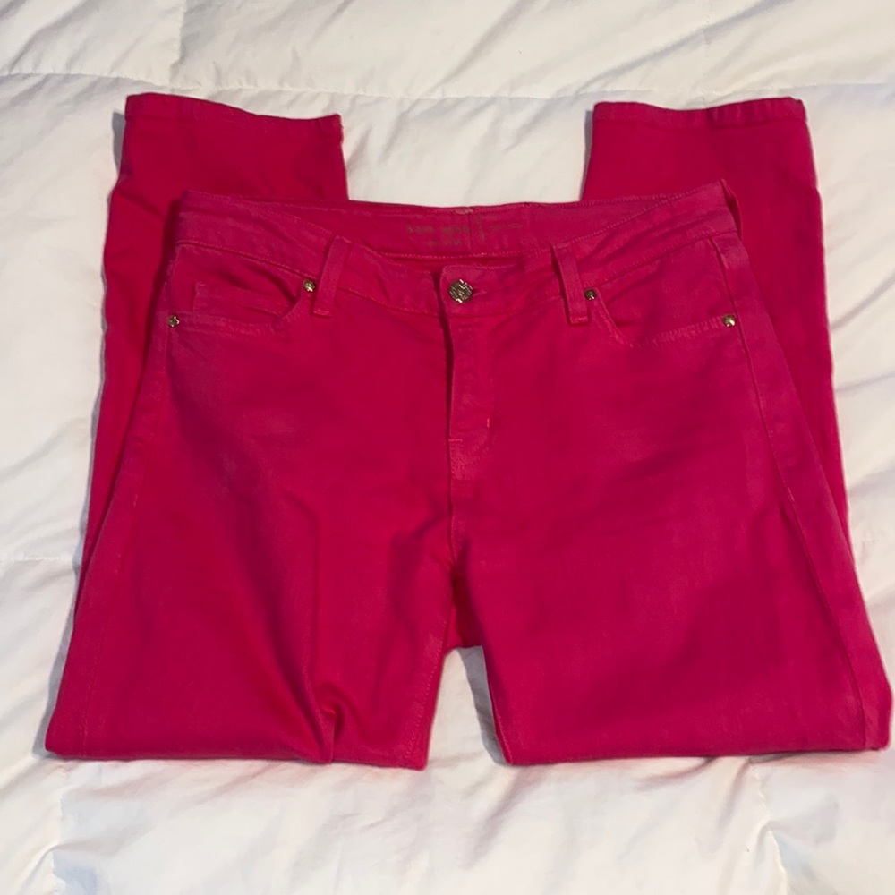 Kate spade bright pink play hooky jeans size 8